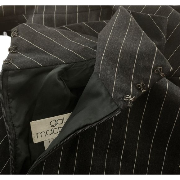 Vintage Gai Mattiolo Charcoal Grey white pinstriped 2-piece dress suit - Picture 7 of 15